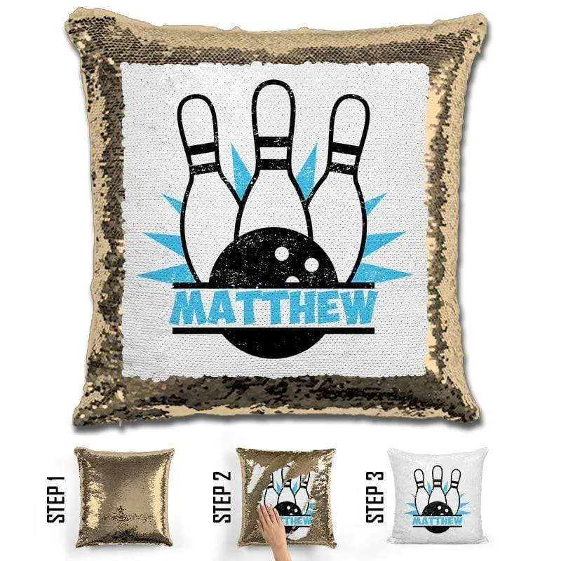 Bowling Magic Sequin Pillow