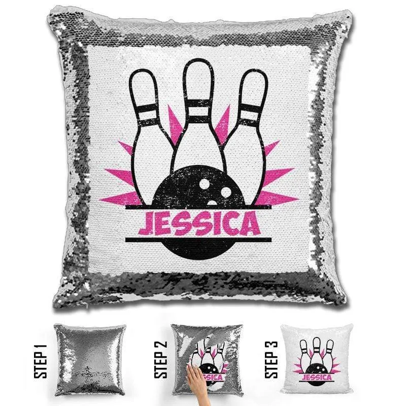 Bowling Magic Sequin Pillow