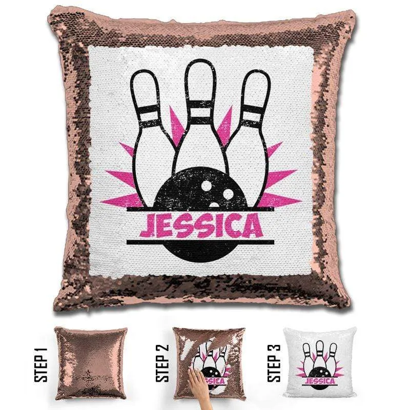 Bowling Magic Sequin Pillow