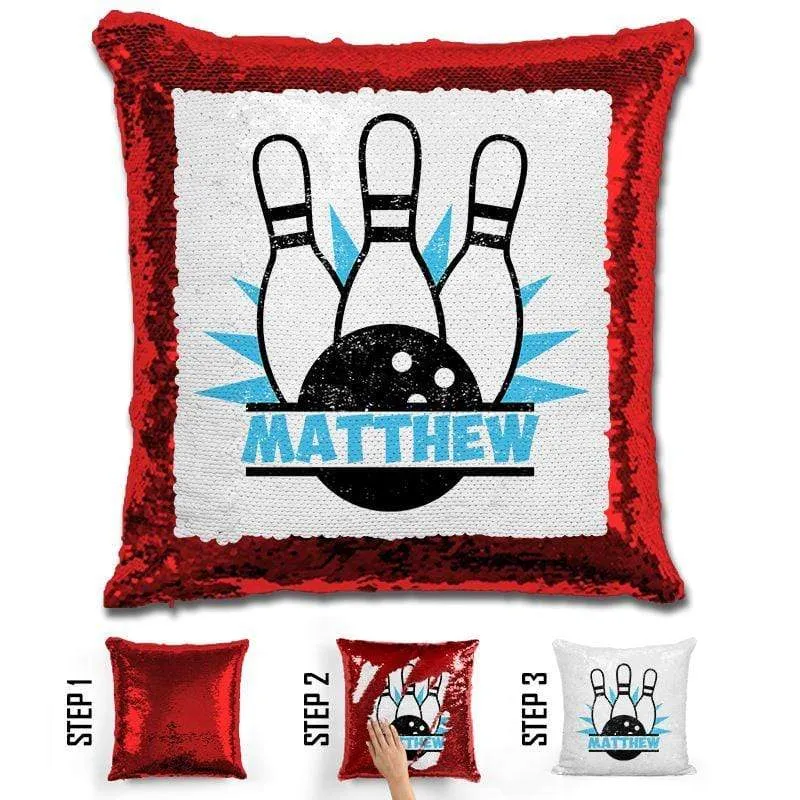 Bowling Magic Sequin Pillow