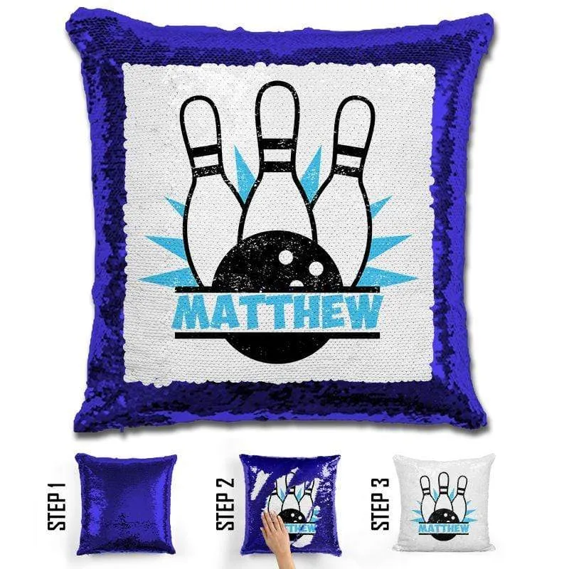 Bowling Magic Sequin Pillow