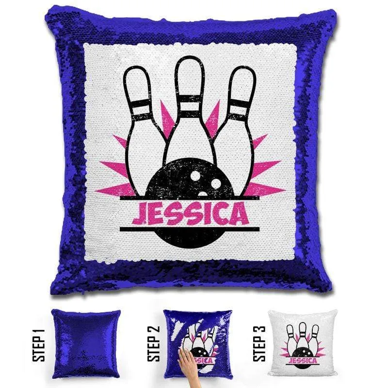 Bowling Magic Sequin Pillow