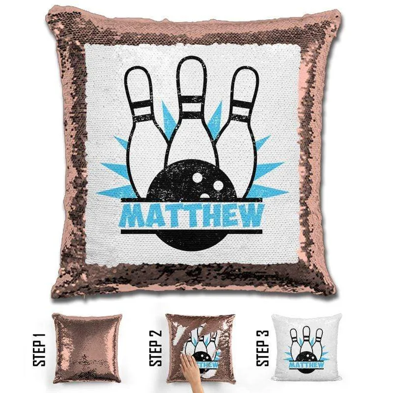 Bowling Magic Sequin Pillow