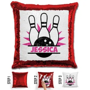 Bowling Magic Sequin Pillow