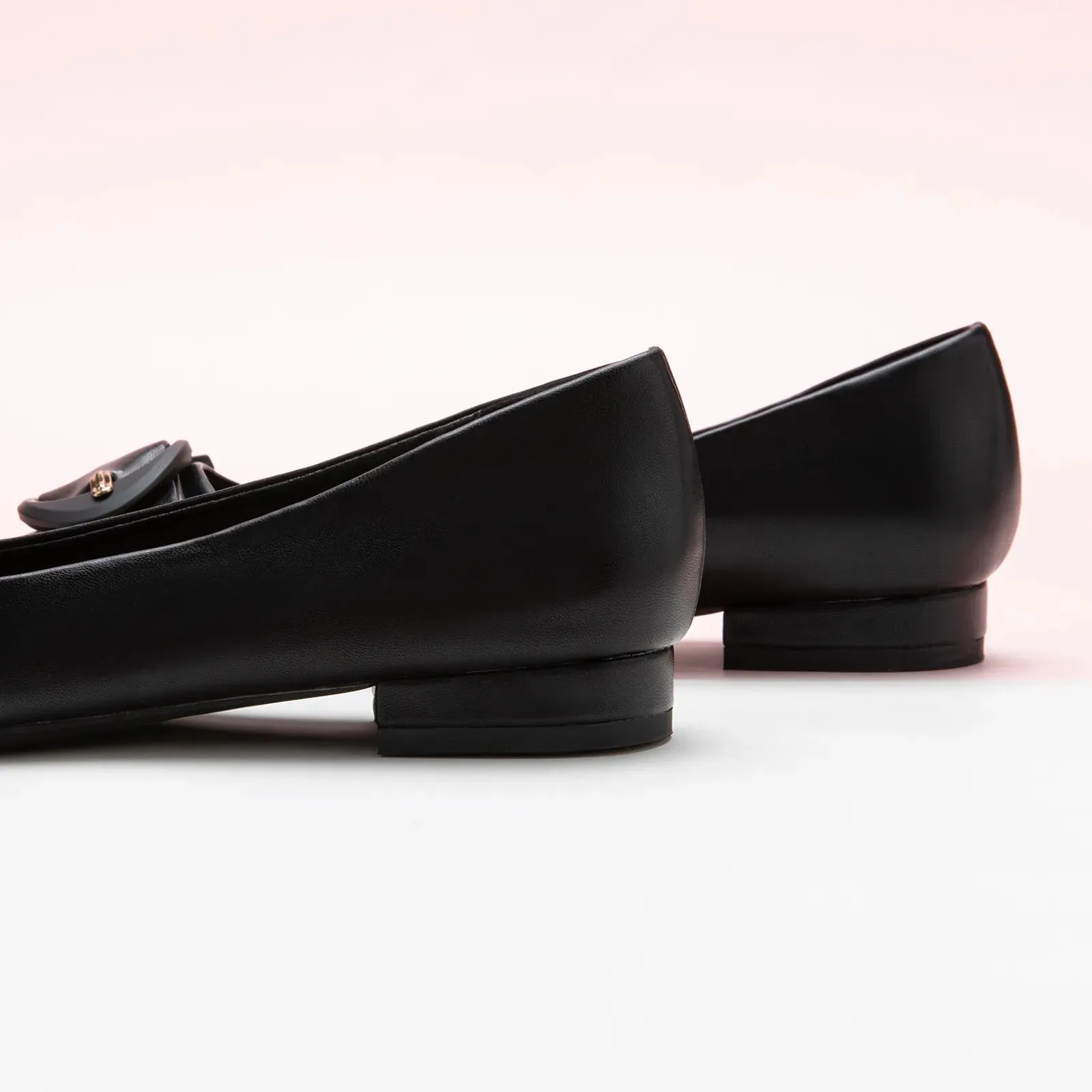 C Buckle Pointed Toe Flats (Aida) (SALE)