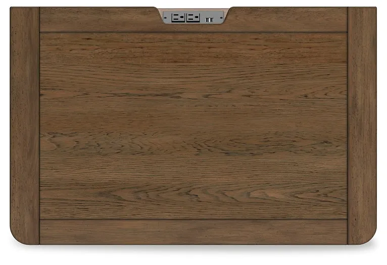 Cabalynn California King Panel Bed with Storage with Mirrored Dresser and 2 Nightstands