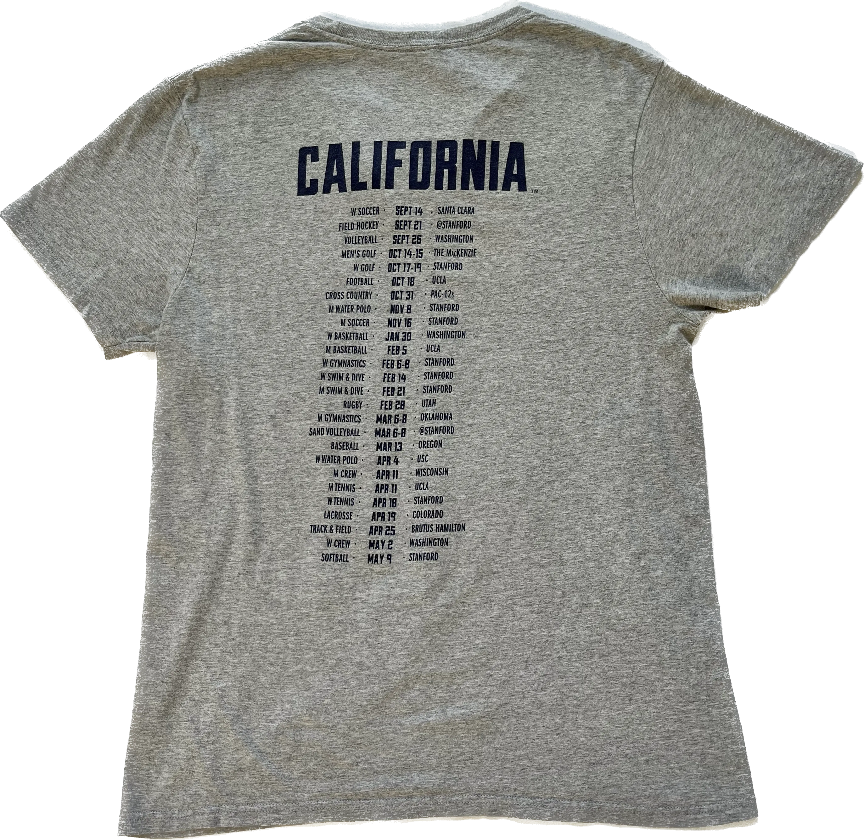 Cal 'Bear Days' V-Neck Graphic Tee - Grey