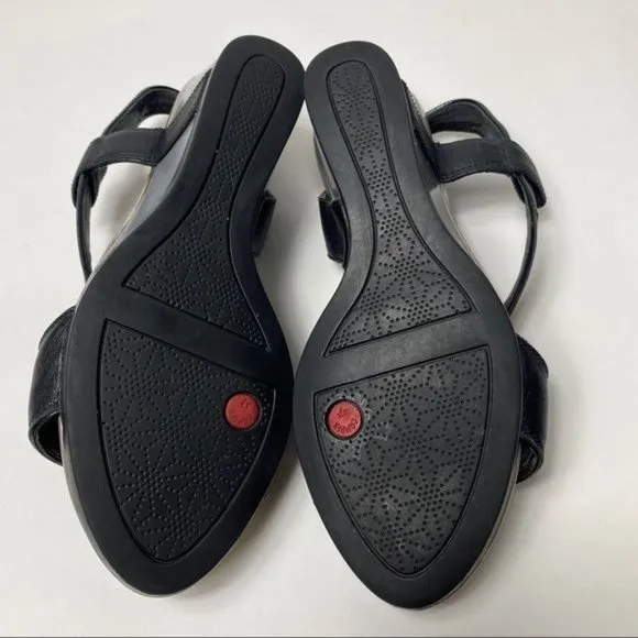 CAMPER Womens Black Wedge Sandals 37/7.5