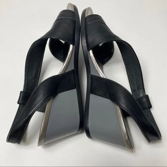 CAMPER Womens Black Wedge Sandals 37/7.5