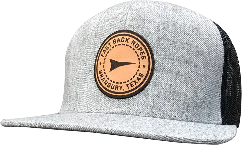 Cap #03RDF - Heather / Black / Round Leather Patch