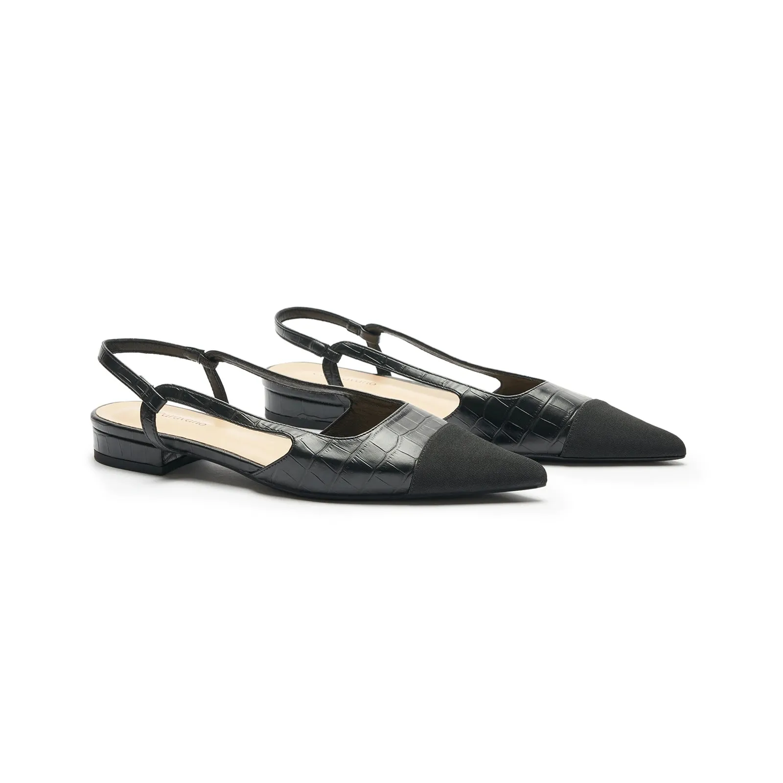 Cap-Toe Slingback Flats (Freya)