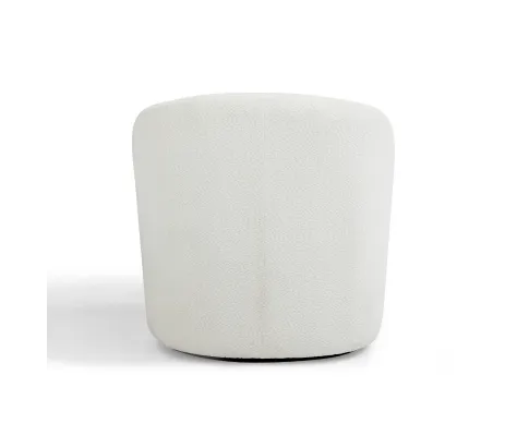 Carrie White Boucle Swivel Chair