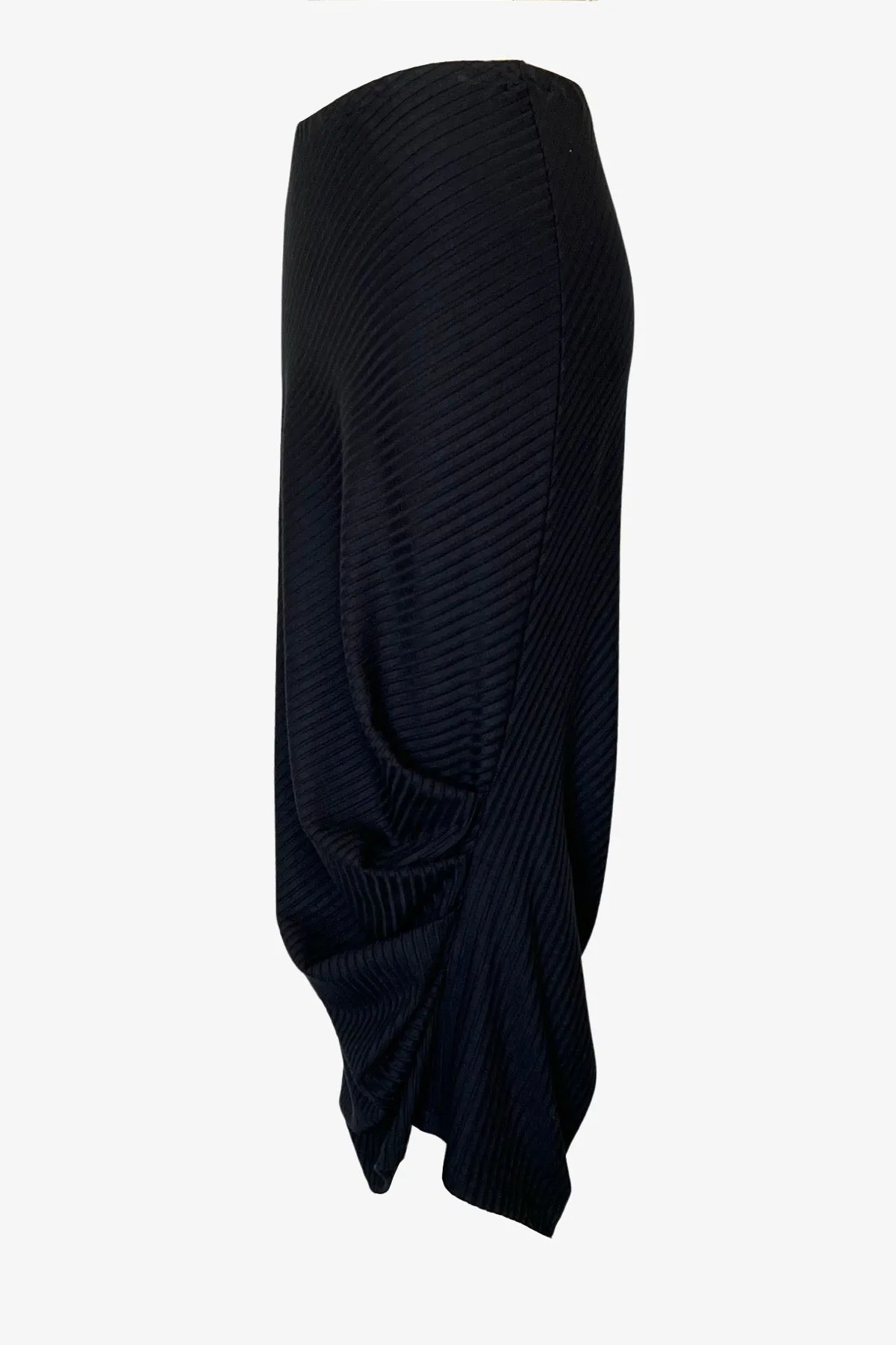 Caterpillar Long Skirt   Tube Dress | Black Rib