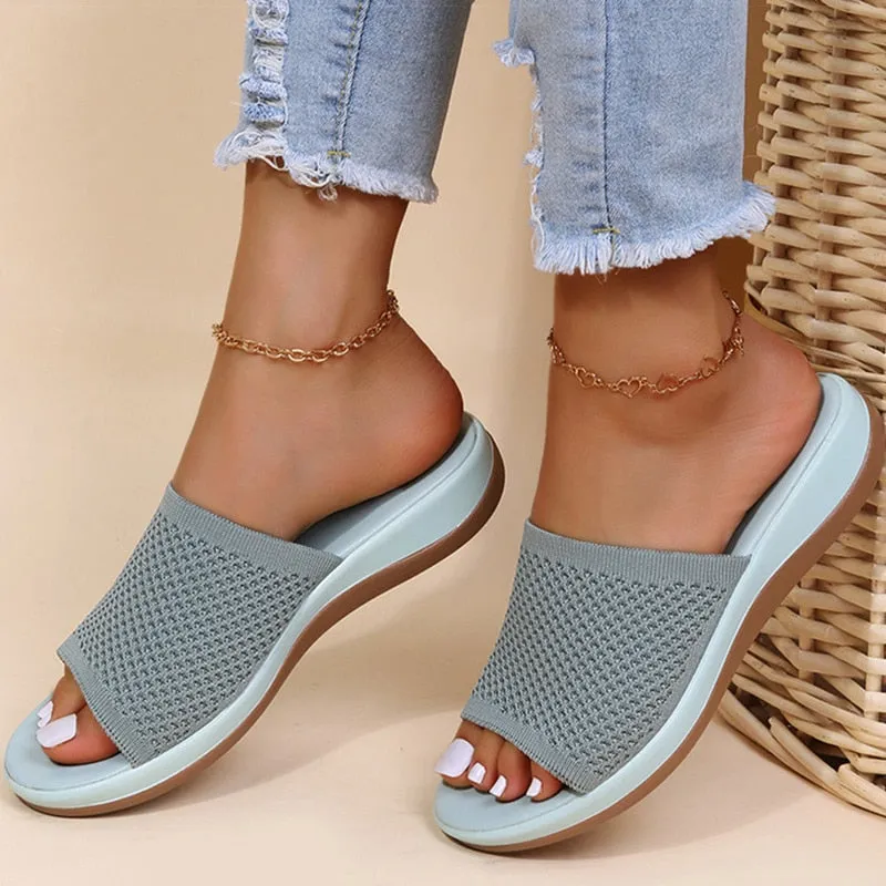 Chesca Bliss™ | Orthopedic Slippers | Comfortable Support, Breathable Fabric, Non-Slip Sole
