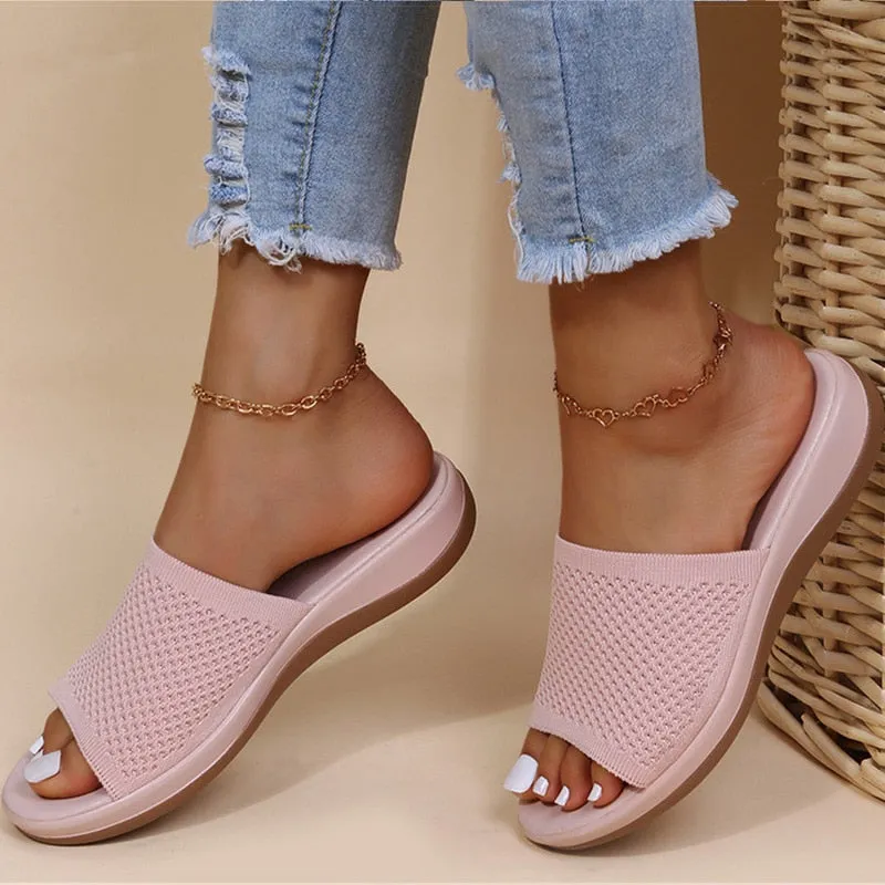Chesca Bliss™ | Orthopedic Slippers | Comfortable Support, Breathable Fabric, Non-Slip Sole