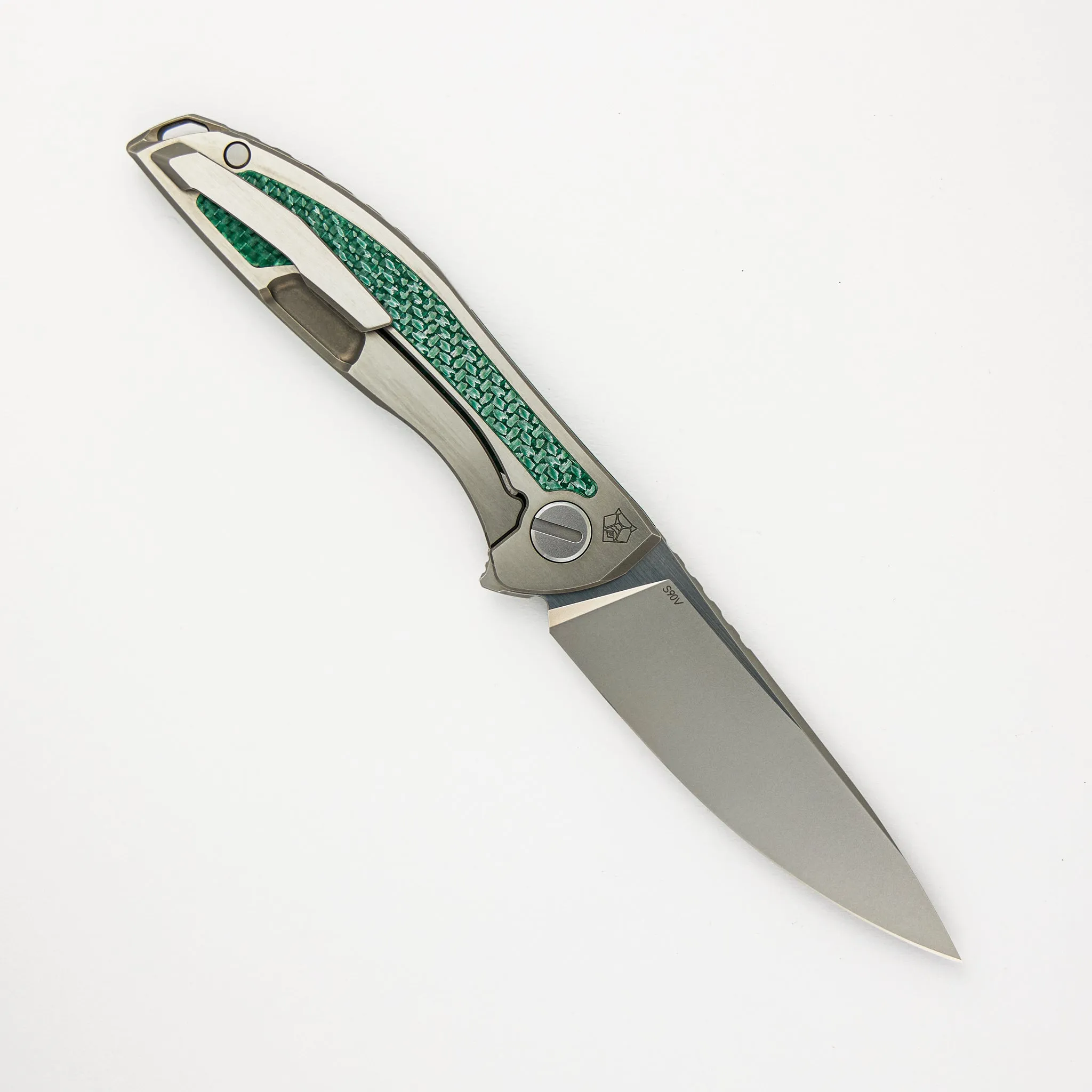 Chris Reeve Collaboration UniHation - Unique Graphic Custom Division - Green Alutex - S90V Blade - MRBS