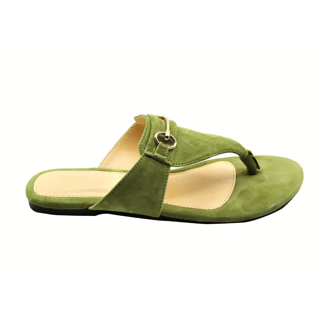 Classic Flats - Green Slippers