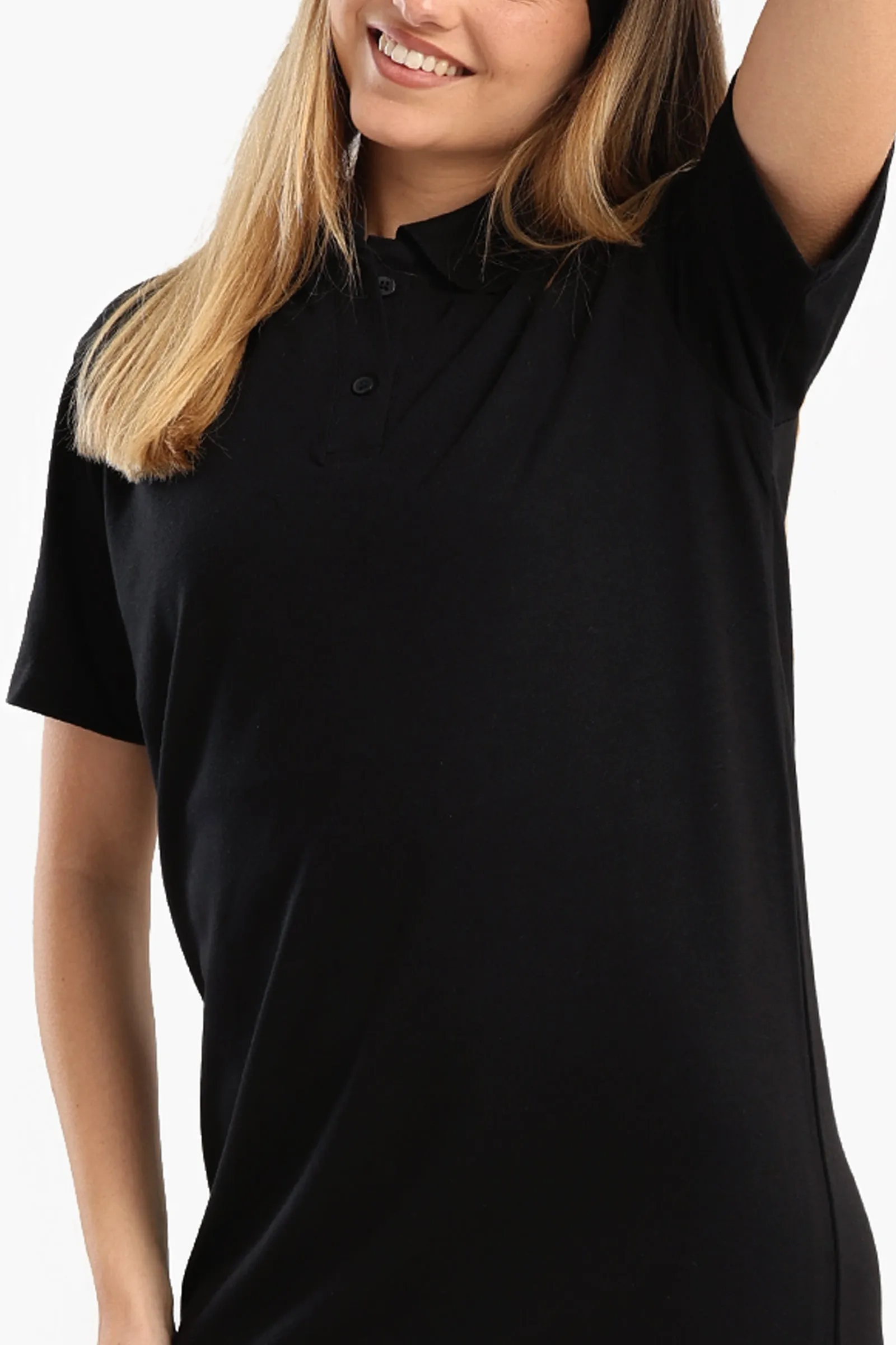 Cotton Collared Short Dress
