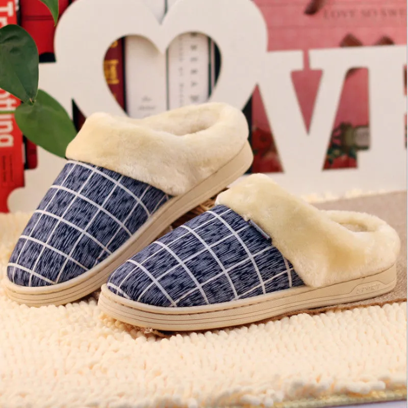 cotton slippers lovers household slippers to keep warm shoes