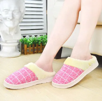cotton slippers lovers household slippers to keep warm shoes