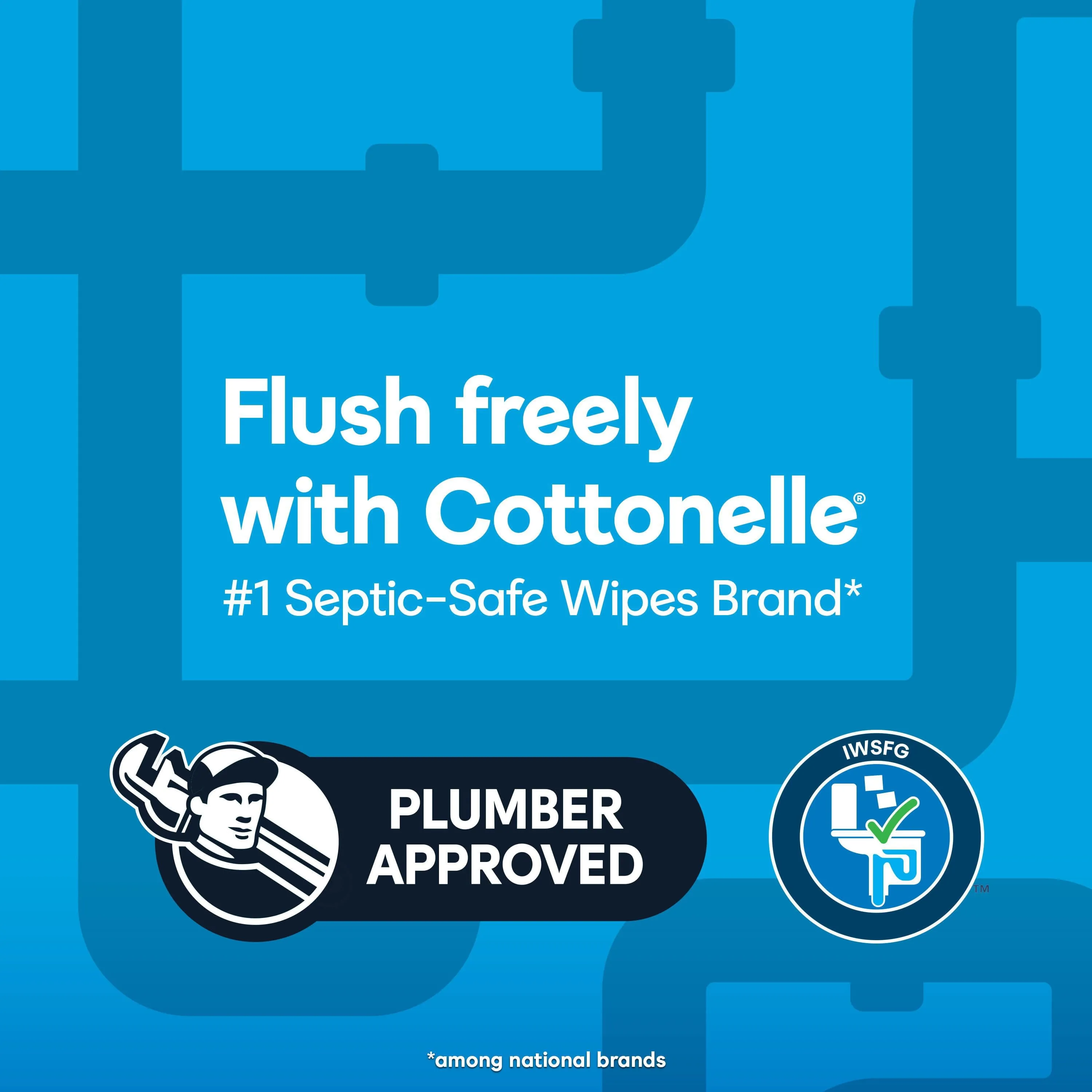 Cottonelle Flushable Wet Wipes - 10 Flip-Top Packs, 420 Total Flushable Wipes