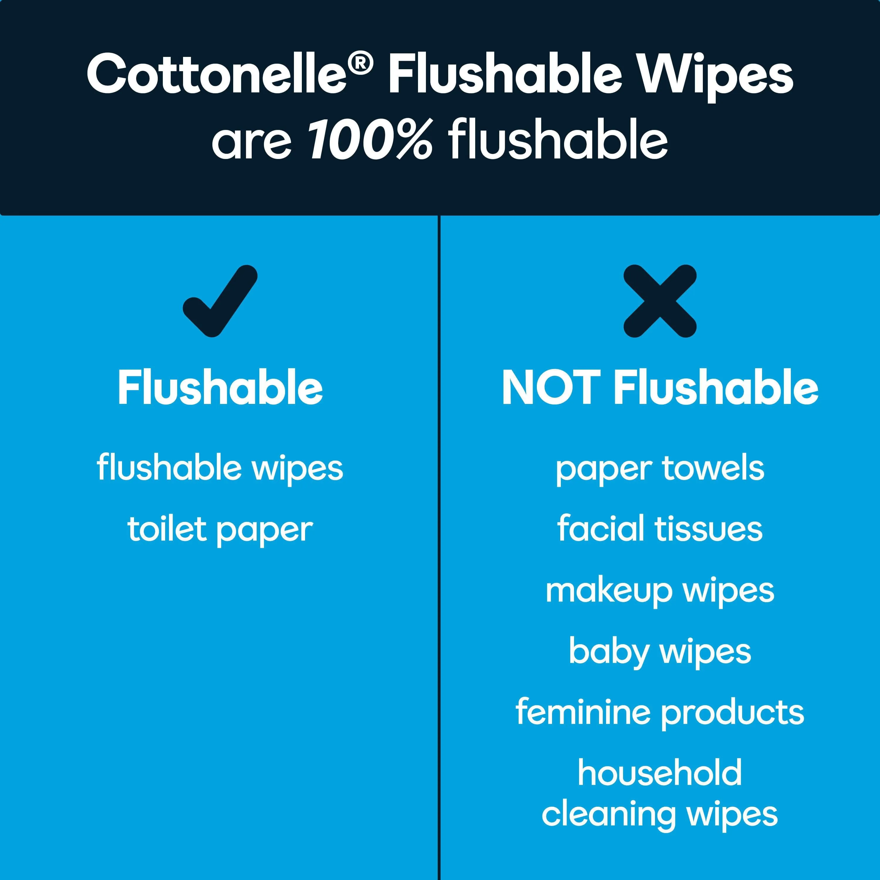 Cottonelle Flushable Wet Wipes - 10 Flip-Top Packs, 420 Total Flushable Wipes