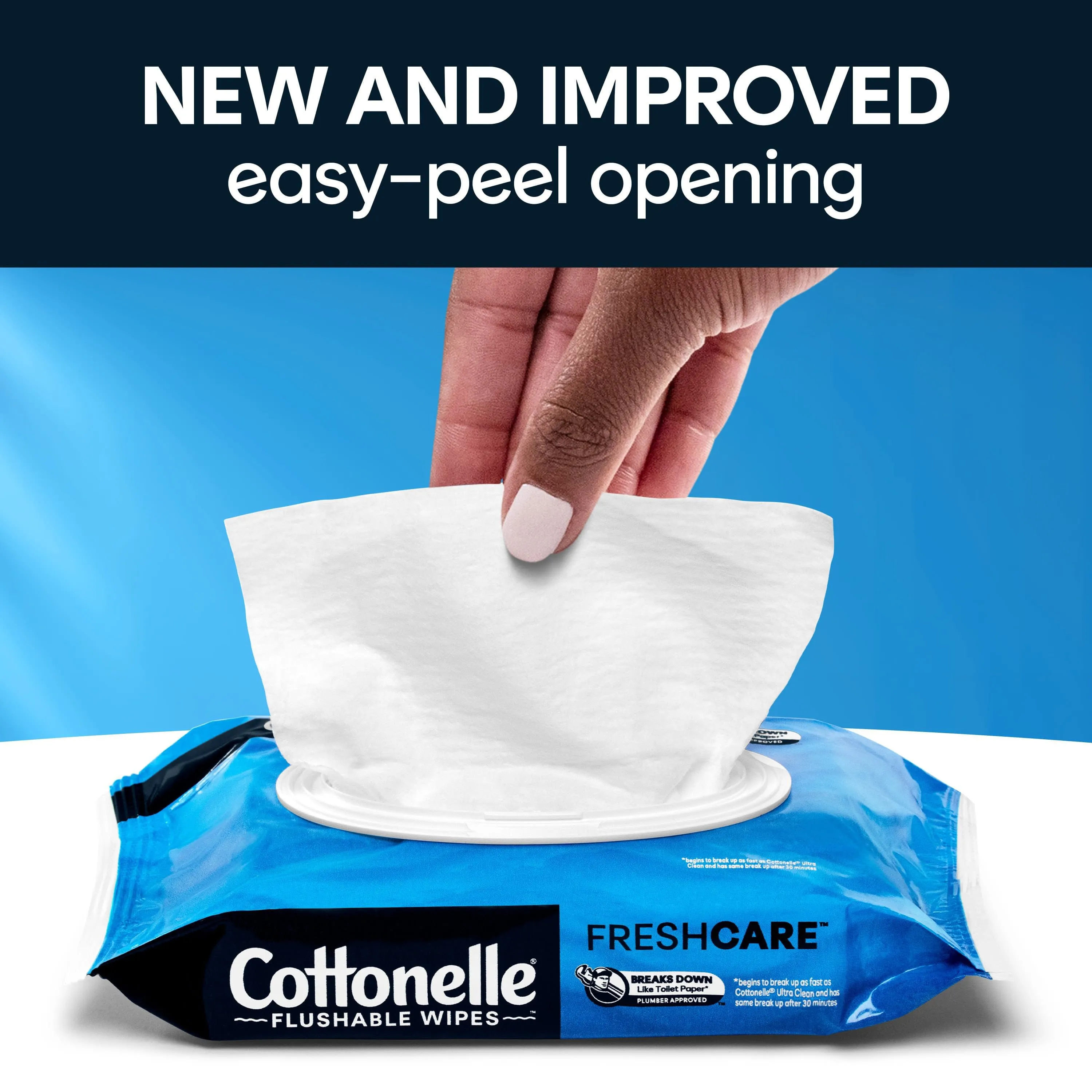 Cottonelle Flushable Wet Wipes - 10 Flip-Top Packs, 420 Total Flushable Wipes