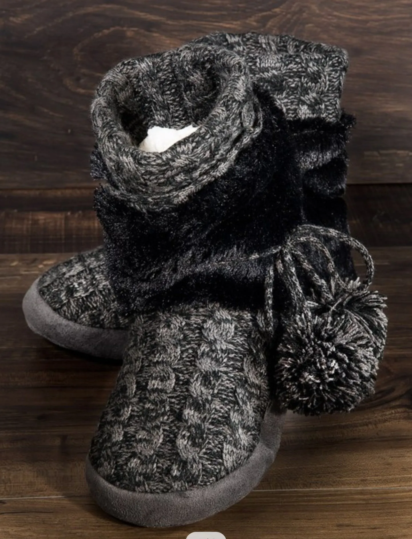 Cozy Cable Knit Slippers