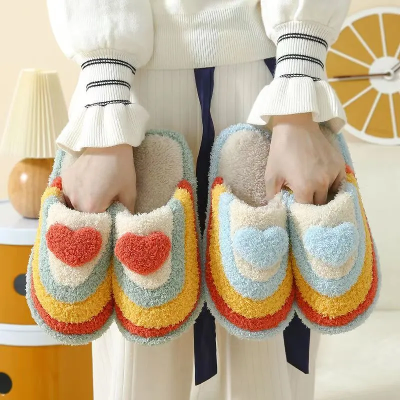 Cozy Cloud Rainbow Slippers