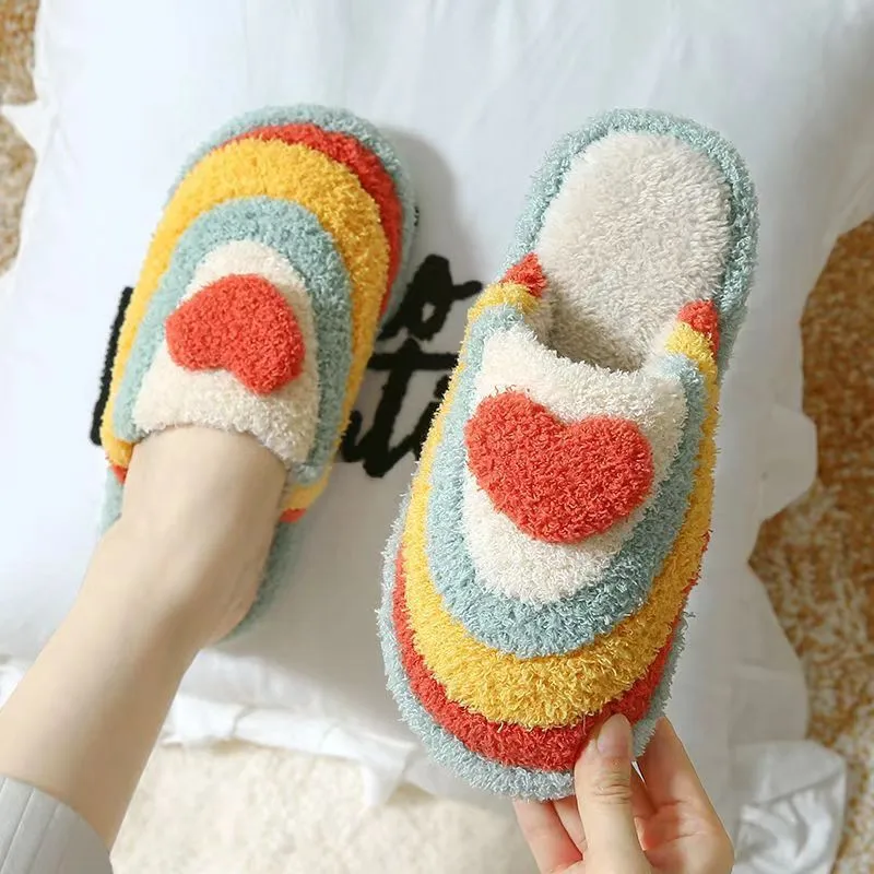 Cozy Cloud Rainbow Slippers