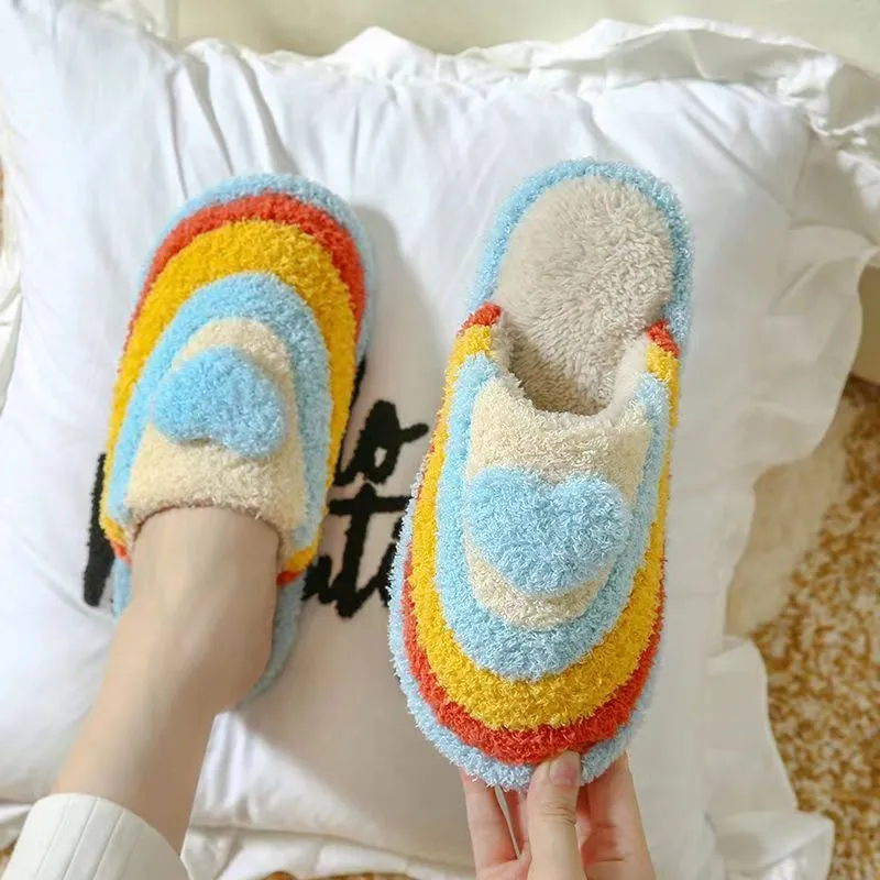 Cozy Cloud Rainbow Slippers
