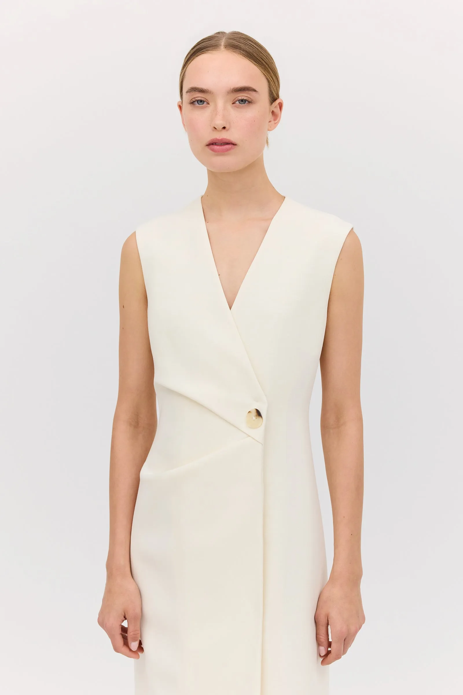 CREAM WOOL INTERLUDE DRESS