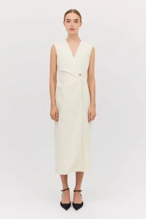 CREAM WOOL INTERLUDE DRESS