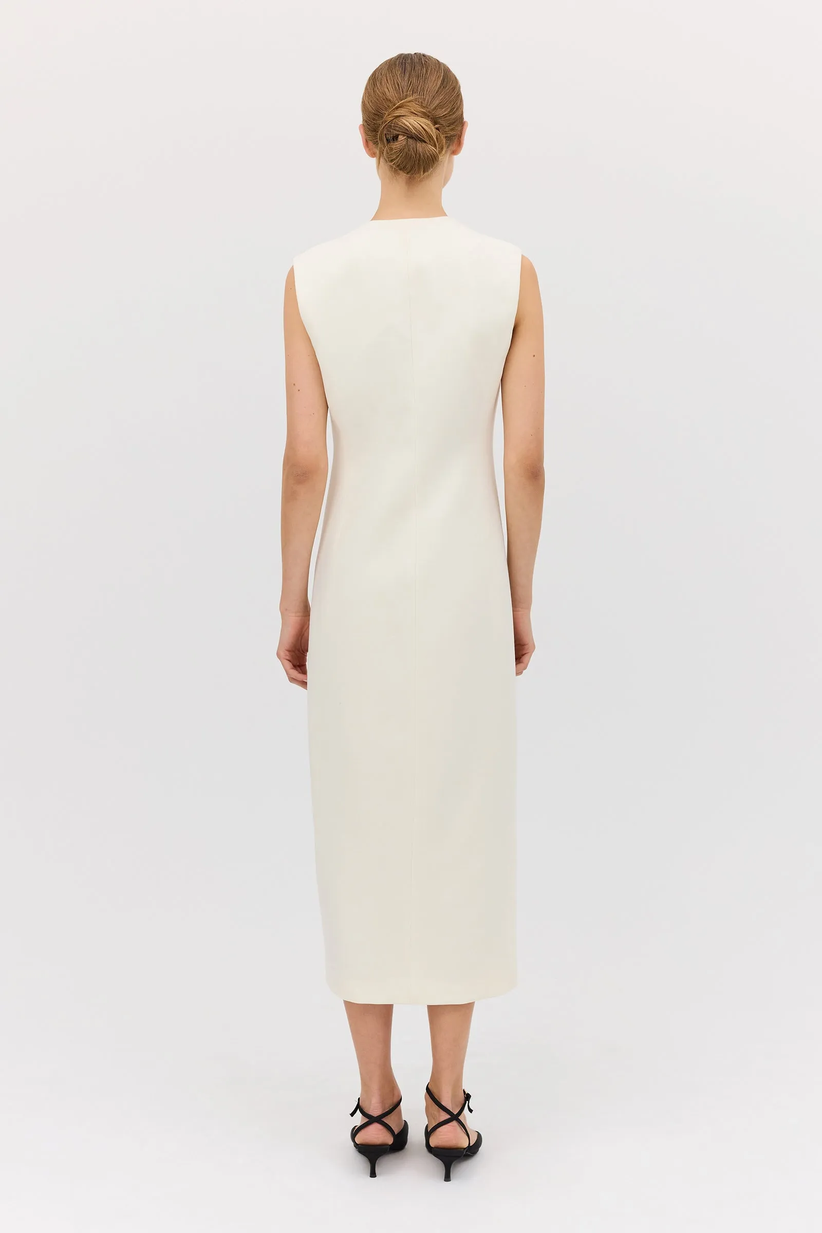 CREAM WOOL INTERLUDE DRESS