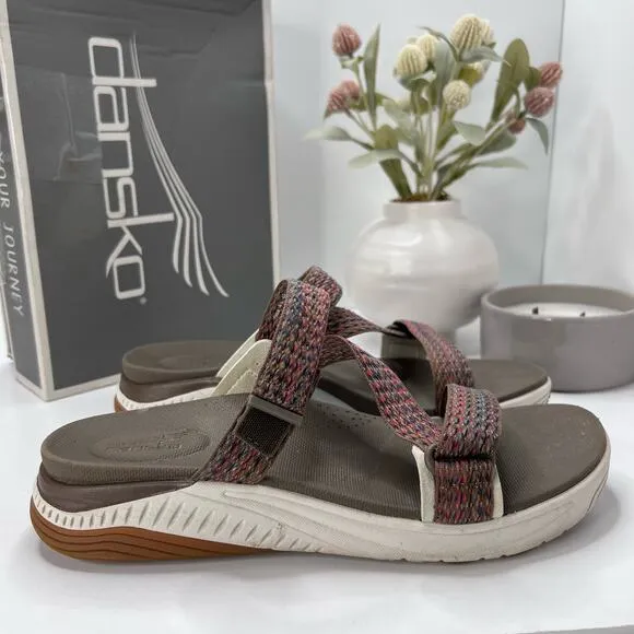 Dansko Rosette Webbing Sandal Brown Multi Women's 41/10.5
