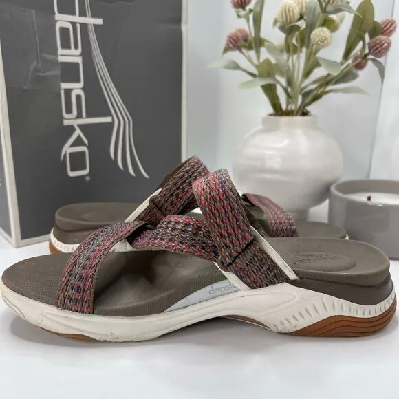 Dansko Rosette Webbing Sandal Brown Multi Women's 41/10.5