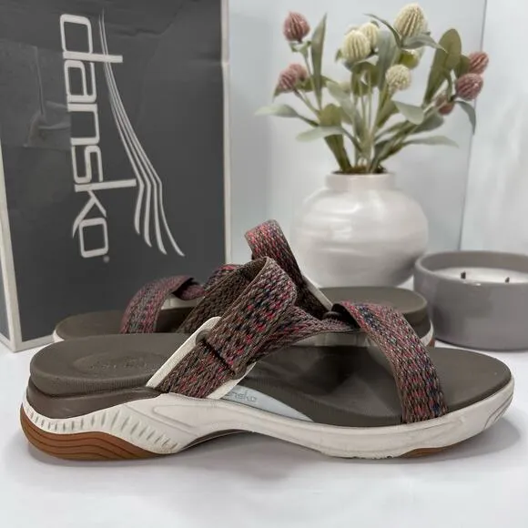 Dansko Rosette Webbing Sandal Brown Multi Women's 41/10.5