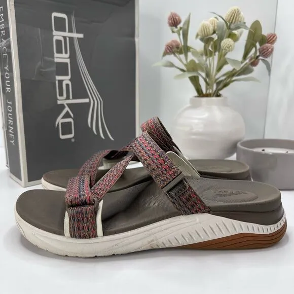 Dansko Rosette Webbing Sandal Brown Multi Women's 41/10.5