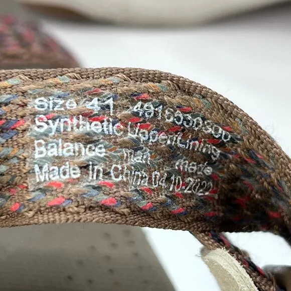 Dansko Rosette Webbing Sandal Brown Multi Women's 41/10.5