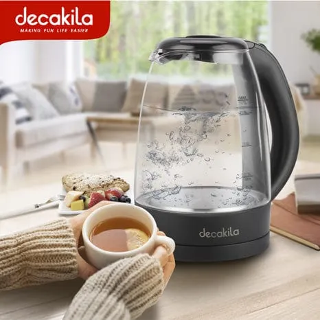 Decakila 1.8L Glass Electric Kettle 2200W - KEKT018B