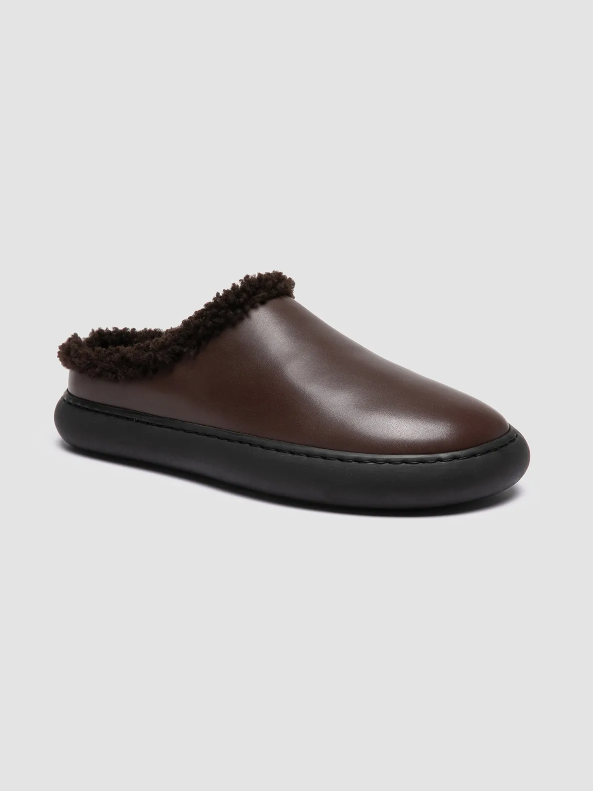 DINGHY 108 - Brown Leather Mule