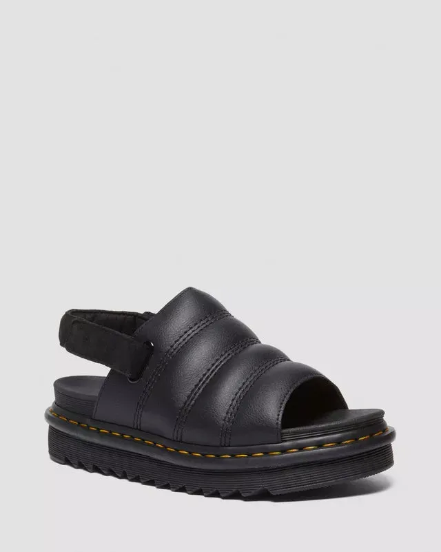 Dr Martens Kole Black Padded Leather Sandals