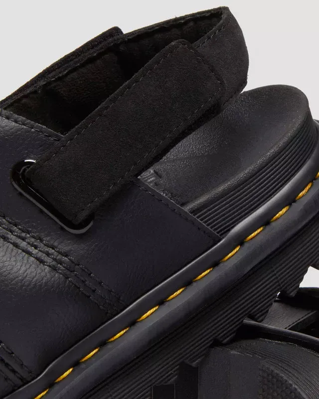 Dr Martens Kole Black Padded Leather Sandals