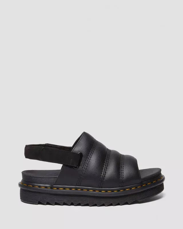 Dr Martens Kole Black Padded Leather Sandals