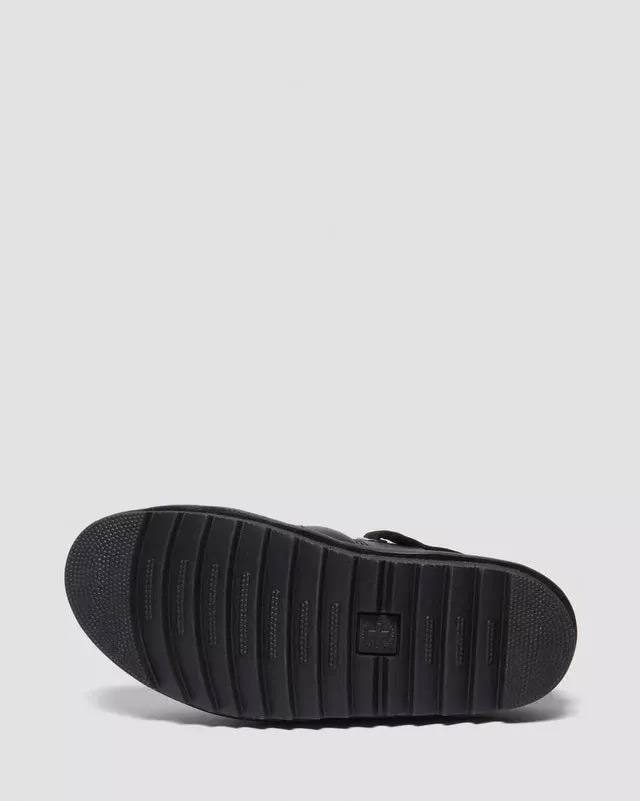 Dr Martens Kole Black Padded Leather Sandals