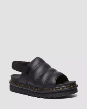 Dr Martens Kole Black Padded Leather Sandals