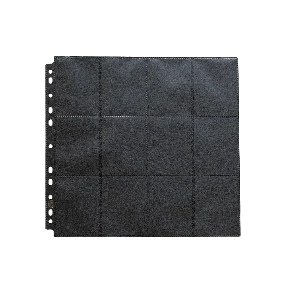 Dragon Shield: 24 Pocket Side Loading Pages (Single Page) Black