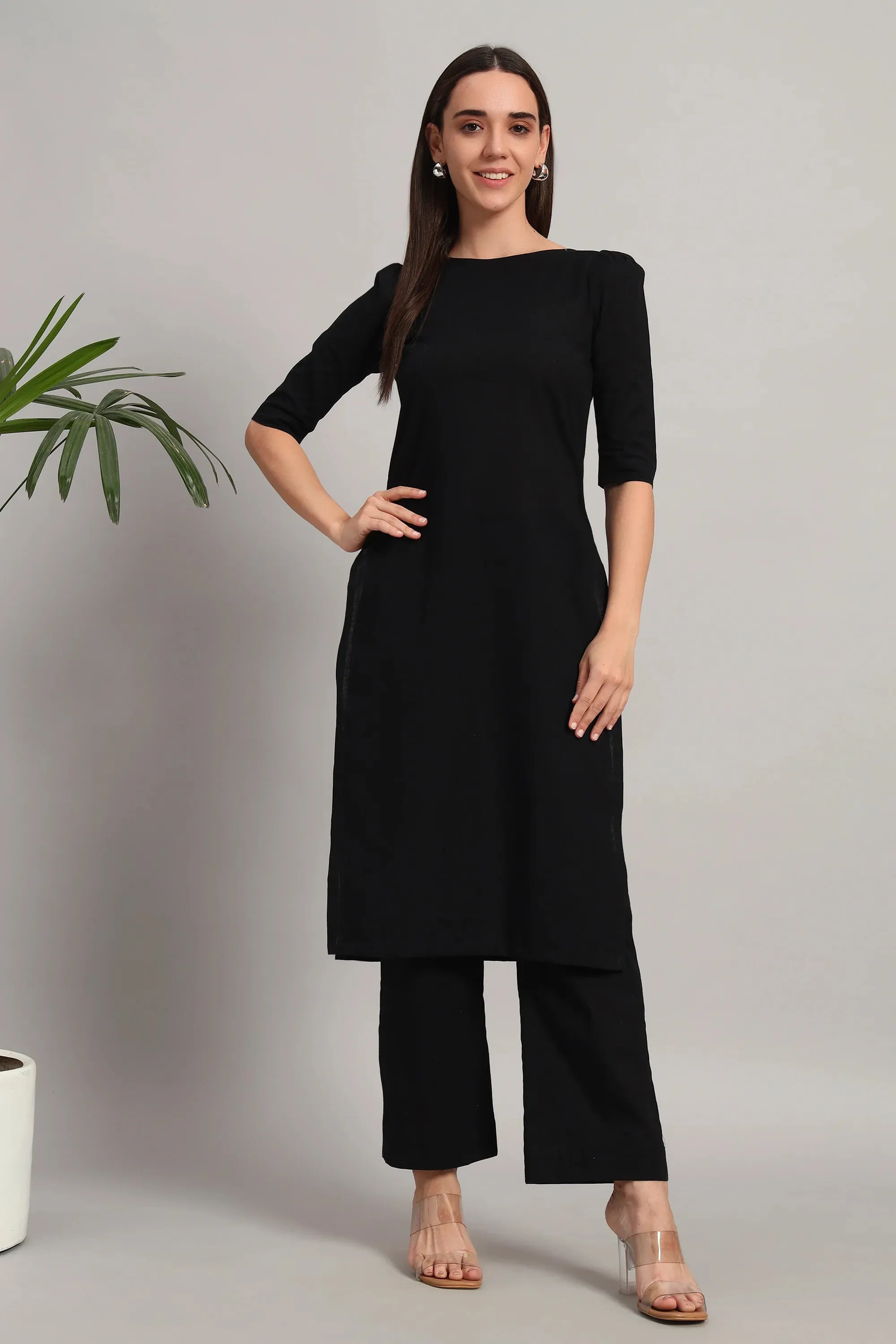 Dufftar Diaries Kurta Set, Black