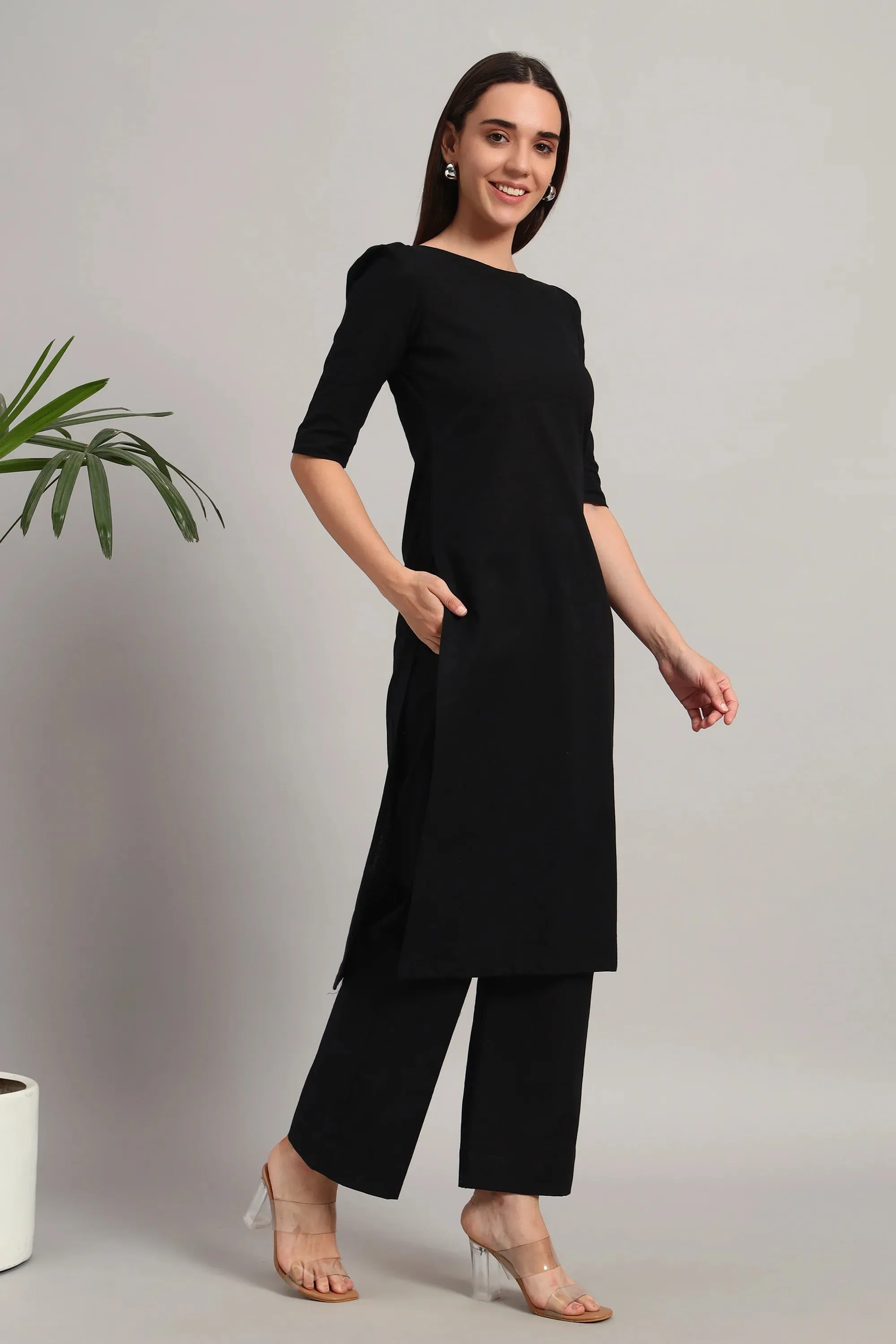 Dufftar Diaries Kurta Set, Black