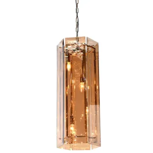 Dwell Amber Glass Hexagon Light
